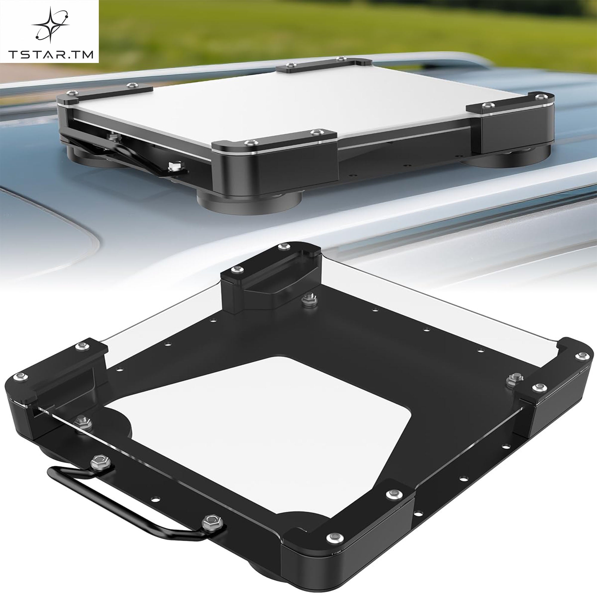 Starlink Mini Magnetic Roof Car Mount, Aluminum Frame with 3.5mm Acrylic Shield, Strong Magnetic Hold, Quick Install, Weatherproof, Hail & UV Resistant, Protective for RV,Camper Van, SUV, Boat