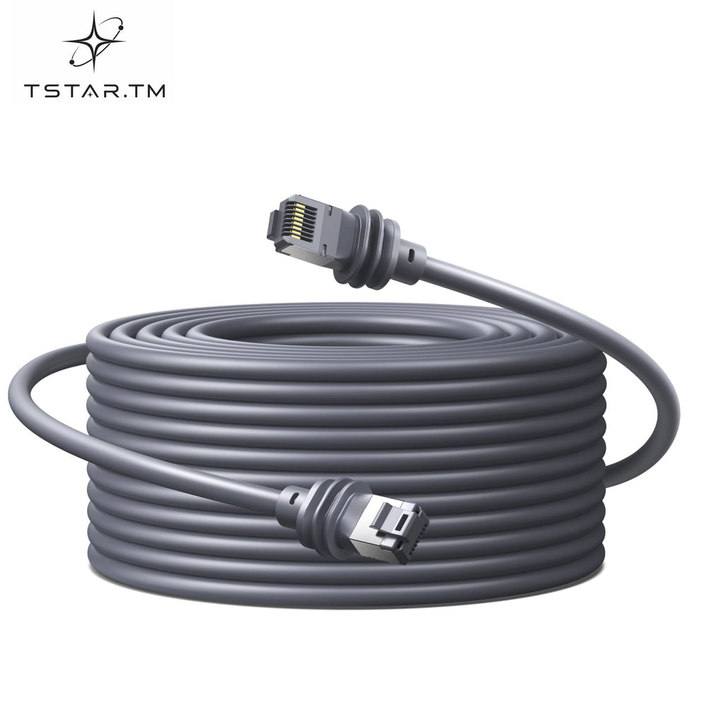 Starlink Cable Compatible with Starlink Standard Generation 3/4/4X/ Mini, Cat 6 5Gbps 250MHz High Speed, IP67 Waterproof, 26AWG, UL CMX/CMR/EU CPR Standards, Durable, Grey