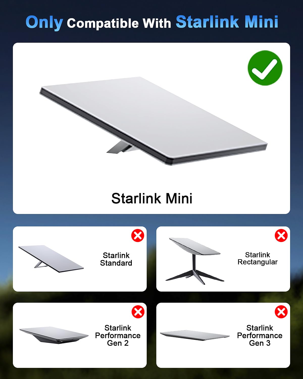 Starlink Mini Magnetic Roof Car Mount, Aluminum Frame with 3.5mm Acrylic Shield, Strong Magnetic Hold, Quick Install, Weatherproof, Hail & UV Resistant, Protective for RV,Camper Van, SUV, Boat