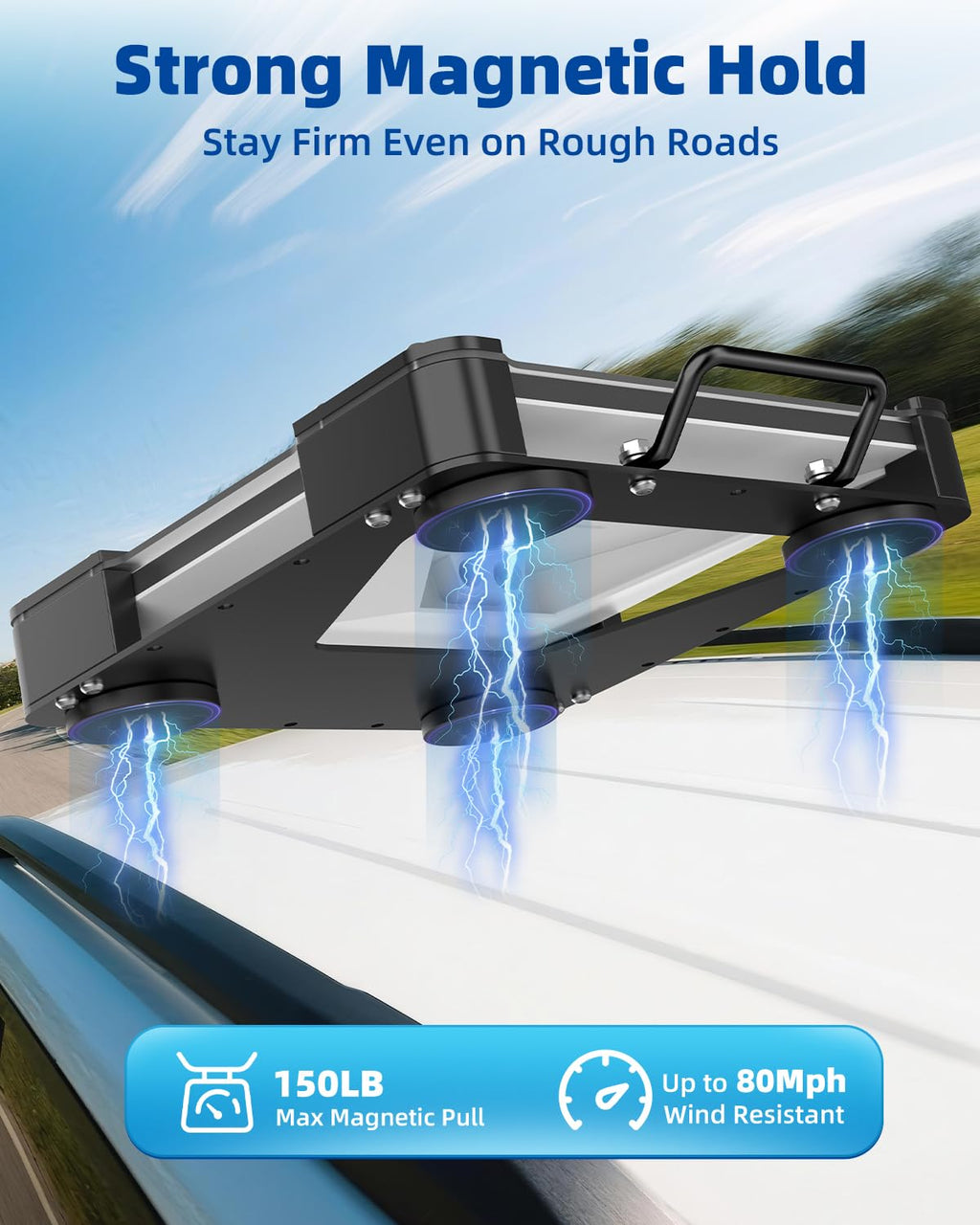 Starlink Mini Magnetic Roof Car Mount, Aluminum Frame with 3.5mm Acrylic Shield, Strong Magnetic Hold, Quick Install, Weatherproof, Hail & UV Resistant, Protective for RV,Camper Van, SUV, Boat