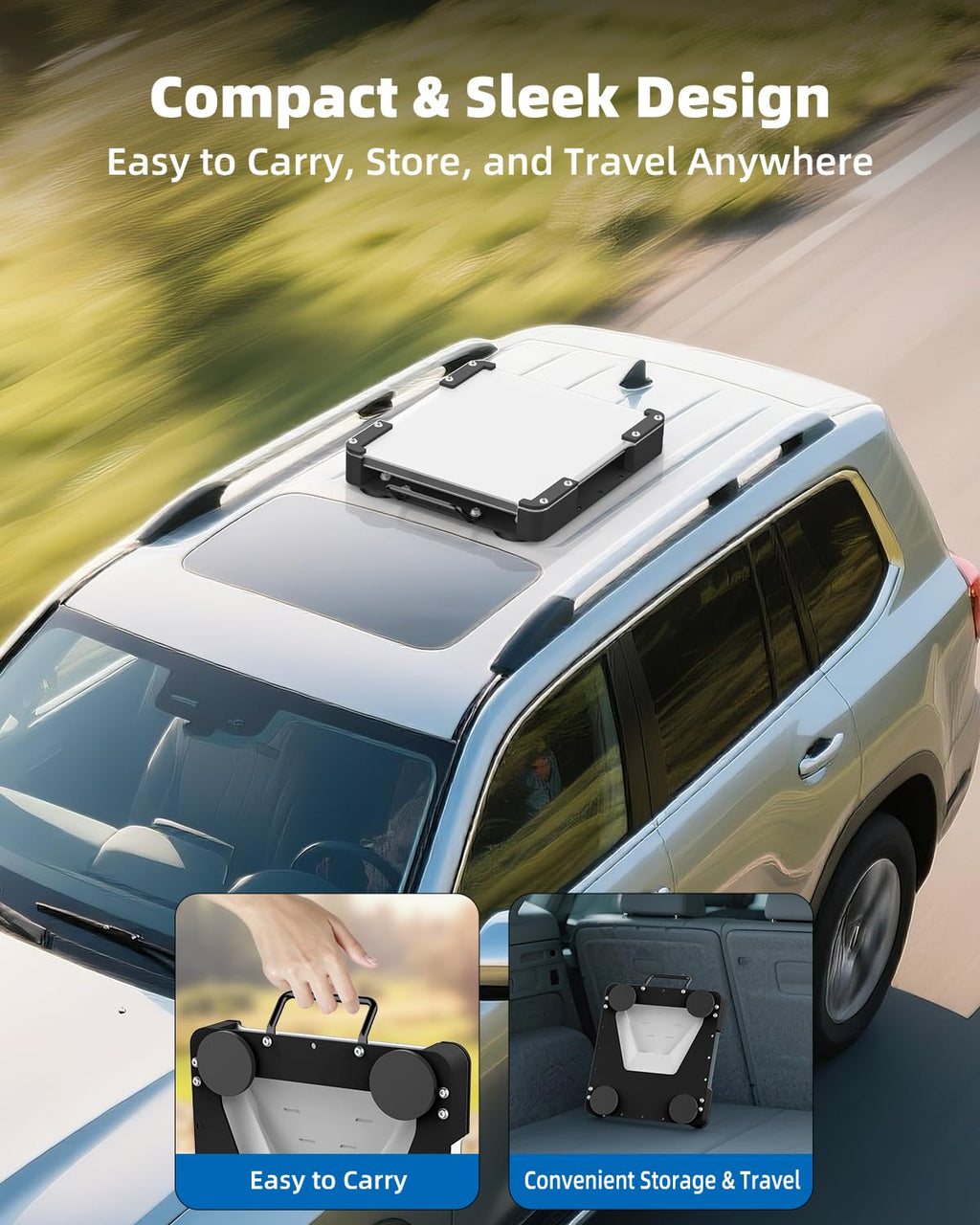 Starlink Mini Magnetic Roof Car Mount, Aluminum Frame with 3.5mm Acrylic Shield, Strong Magnetic Hold, Quick Install, Weatherproof, Hail & UV Resistant, Protective for RV,Camper Van, SUV, Boat