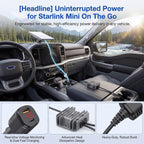 Starlink Mini Car Power Adapter — 105W Boost, 12V~24V Cigarette Lighter, 2m/3m/5m Cable