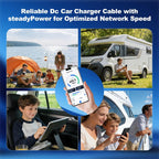 Starlink Mini Car Power Adapter — 105W Boost, 12V~24V Cigarette Lighter, 2m/3m/5m Cable